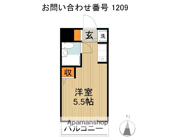 シンフォニー小手指(ワンルーム/3階)の間取り写真