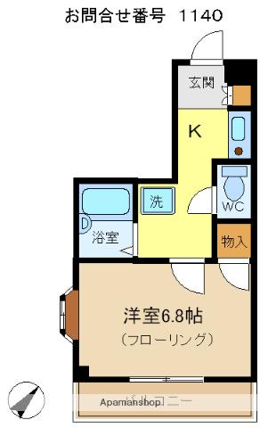アデス3(1K/3階)の間取り写真