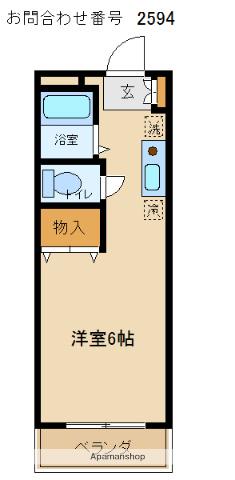 サンフレール(1K/2階)の間取り写真