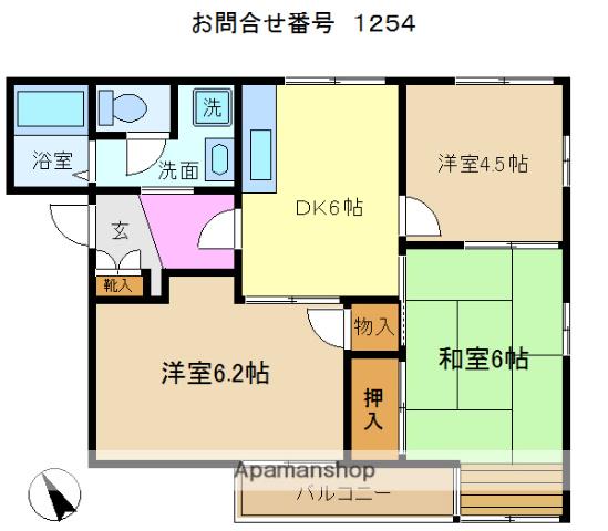 SOKハイツ(3DK/2階)の間取り写真