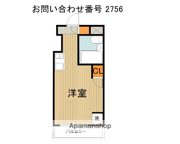 ベルエアガーデン7(ワンルーム/2階)の間取り写真