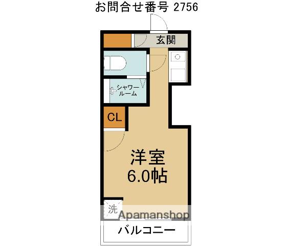 ベルエアガーデン7(ワンルーム/2階)の間取り写真