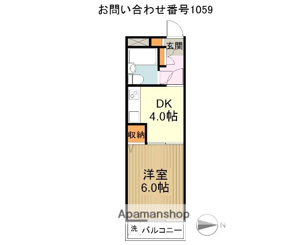 煉瓦館39(1K/1階)の間取り写真