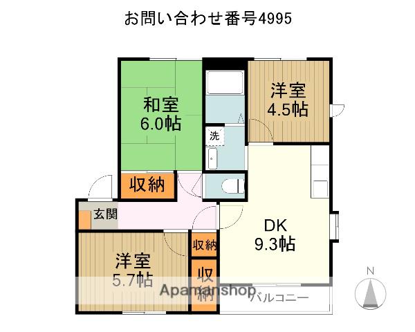 アーバンライフ5番館(3DK/2階)の間取り写真