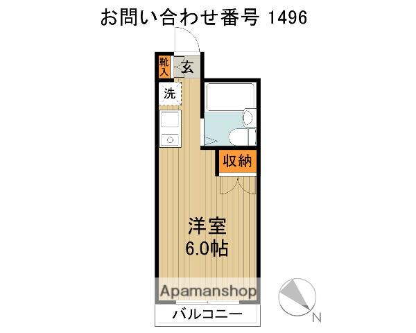 狭山ヶ丘ホステル(ワンルーム/1階)の間取り写真