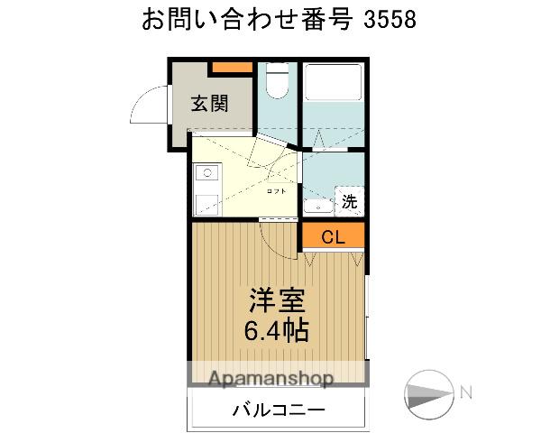 MOA3(1K/2階)の間取り写真