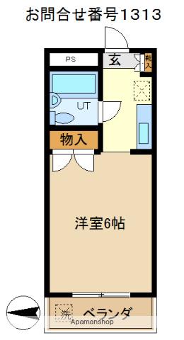 シャトー宇治(1K/1階)の間取り写真