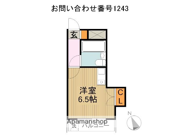 煉瓦館3(ワンルーム/3階)の間取り写真