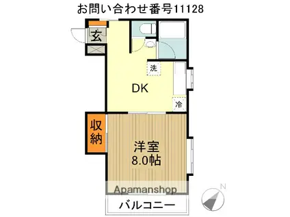YAMAZAKI 3(1DK/2階)の間取り写真