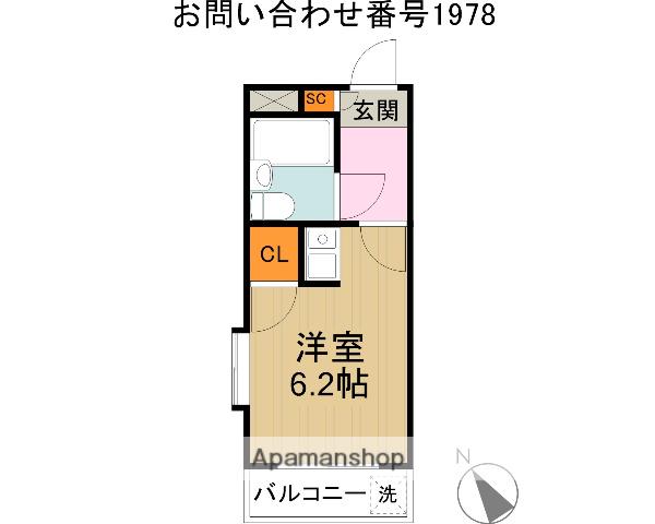 煉瓦館29(ワンルーム/3階)の間取り写真