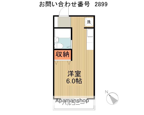 ドエル青木(ワンルーム/3階)の間取り写真