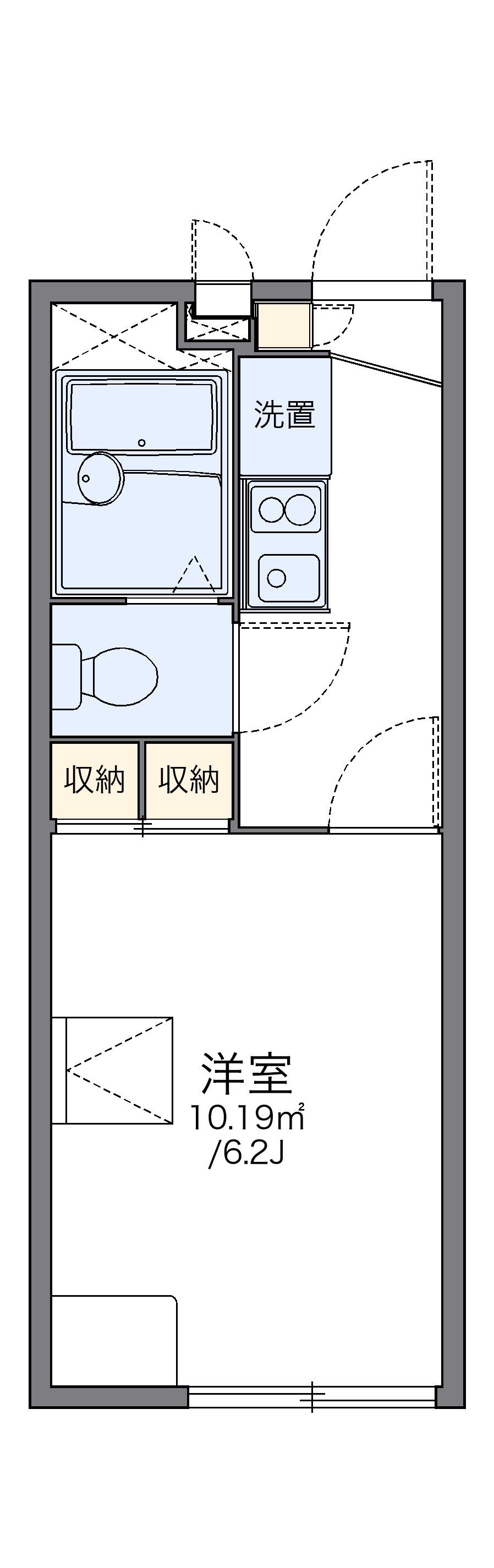レオパレス城 2階階 間取り