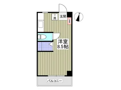 マースコーポ所沢(ワンルーム/4階)の間取り写真