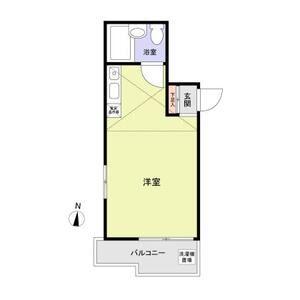 山口コーポラス(ワンルーム/1階)の間取り写真
