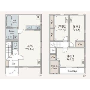 デュレメゾン(3LDK/1階)の間取り写真