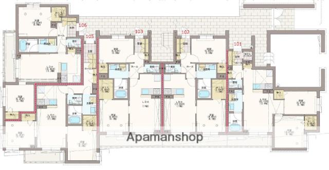 ベルウッドレジデンス2号館(2LDK/1階)の間取り写真