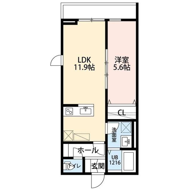 LA LIBELLULE 二本榎(1LDK/1階)の間取り写真