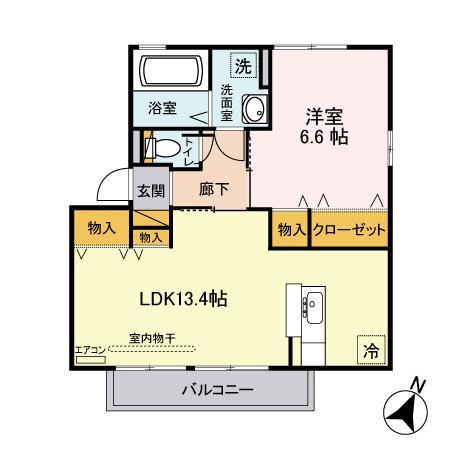 ザウバーパーク(1LDK/2階)の間取り写真