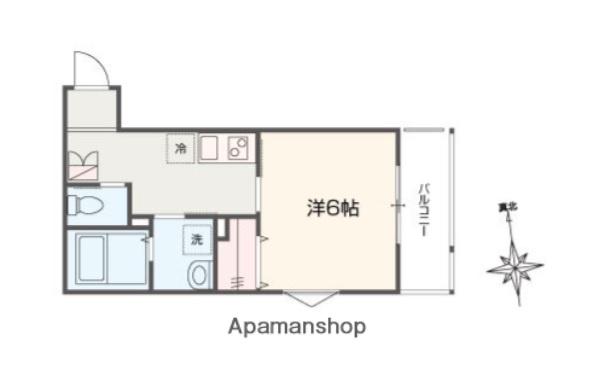 MELLAS小手指Ⅱ(1K/3階)の間取り写真