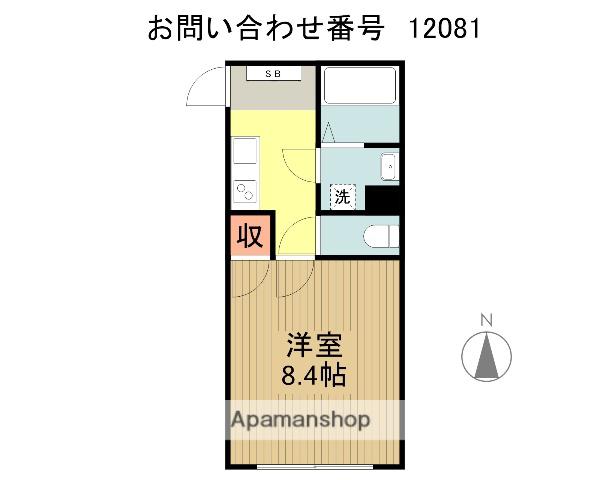 フィユフラッツ西所沢(1K/2階)の間取り写真
