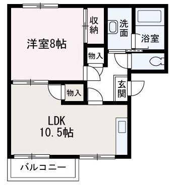ツインクル・カトレアⅠ(1LDK/1階)の間取り写真