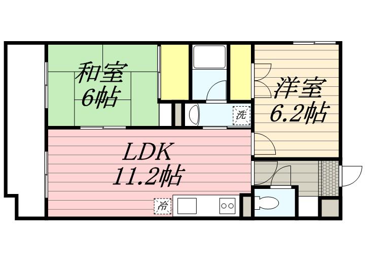 クレセントビュー 1階階 間取り