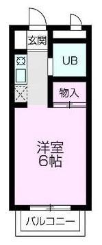 パティオ朝霞(ワンルーム/4階)の間取り写真