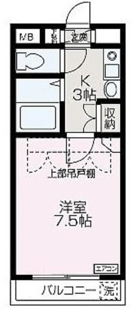 ポラリス志木(1K/2階)の間取り写真