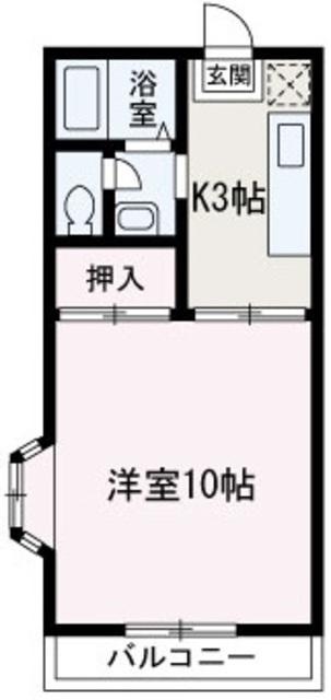 ロイヤルハイツ(1K/2階)の間取り写真
