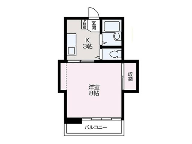 キャロットガーデン(1K/1階)の間取り写真