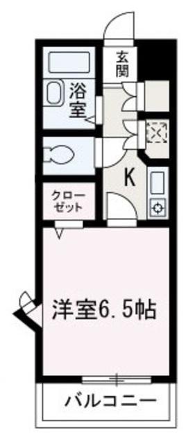 ウエストサイドハイツ(1K/4階)の間取り写真