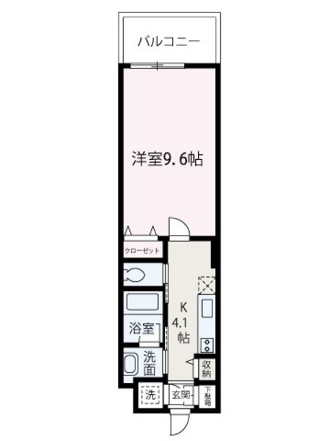 GIRASOL WAKOⅡ(1K/2階)の間取り写真