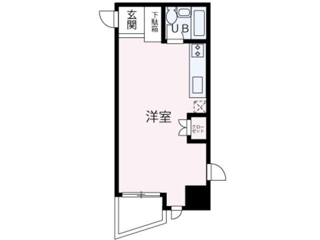 DAIKAN15(ワンルーム/3階)の間取り写真