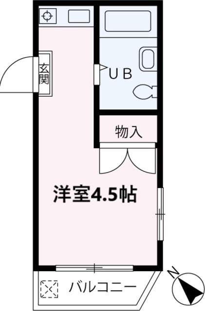 トーシンハイツ新座(ワンルーム/3階)の間取り写真