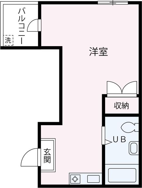 トーシンハイツ新座(ワンルーム/2階)の間取り写真