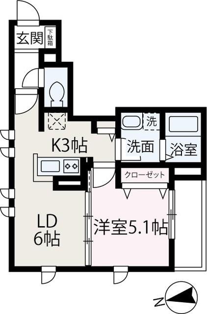 VIーLABIERE(1LDK/3階)の間取り写真