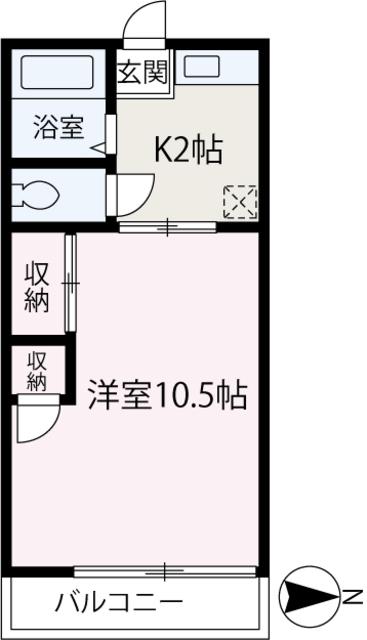 新座コーポ(1K/2階)の間取り写真