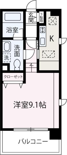 CRECER 30(1K/2階)の間取り写真