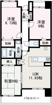 アルミランテ(3LDK/1階)の間取り写真
