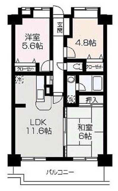 AXIS(2SLDK/9階)の間取り写真