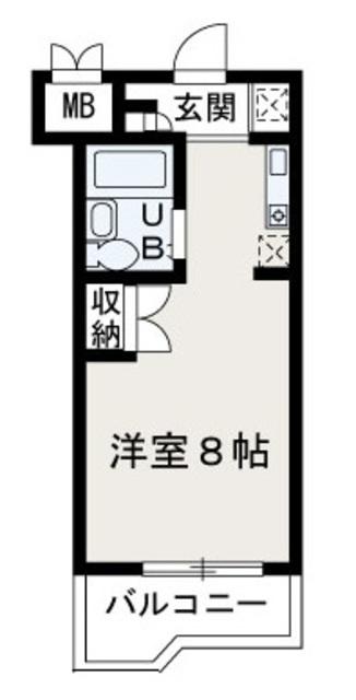 ドリームパレス(ワンルーム/3階)の間取り写真