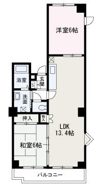 ツィンクルパーシモン(2LDK/7階)の間取り写真