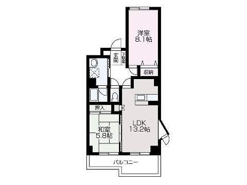 ファーストステージ(2LDK/3階)の間取り写真