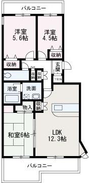 ラ・フィエスタ(3LDK/3階)の間取り写真
