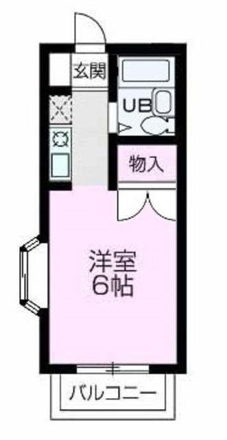 パティオ朝霞(1K/4階)の間取り写真