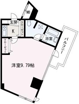 VOX-H3(1K/3階)の間取り写真