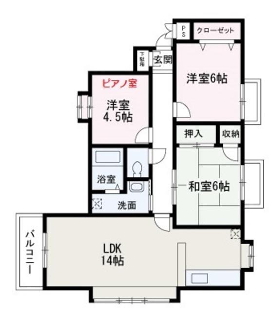 ルピナス(3LDK/3階)の間取り写真