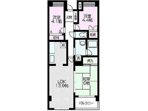 イーストパーク朝霞(3LDK/2階)の間取り写真