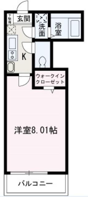 ペンタトニックス朝霞台(1K/2階)の間取り写真