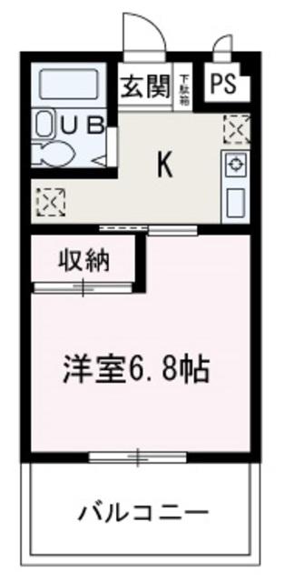 ステイエム朝霞(1K/3階)の間取り写真